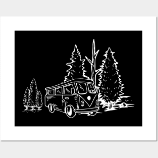 Camping van Posters and Art